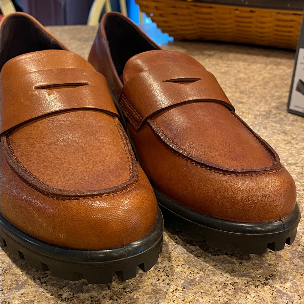 Ecco Modtray Penny Loafer Cognac EU 38 U.S. 7- 7.5 Leather (Shoes Only-No Box) - Picture 17 of 17